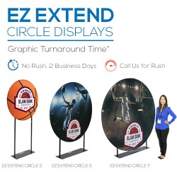 EZ Extend Circle Fabric Trade Show Display EZ Extend Circle Fabric Trade Show Display