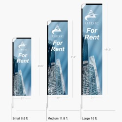 Rectangle Flag - Small 8.5ft, Medium 11.8ft, Large 15ft